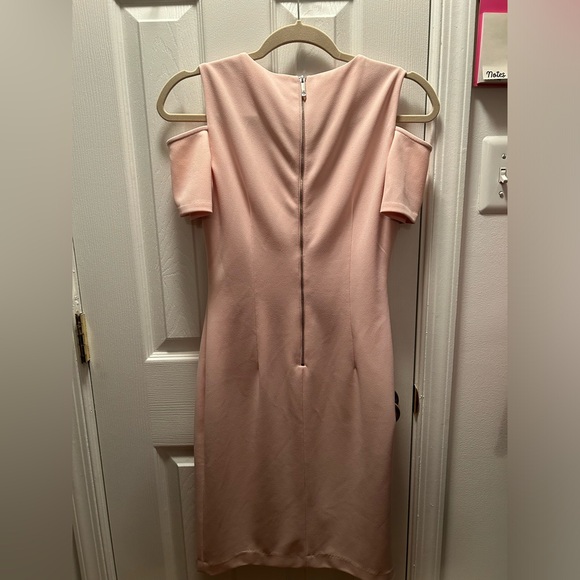 Tommy Hilfiger - size 2, light pink cold shoulder dress - Picture 4 of 6